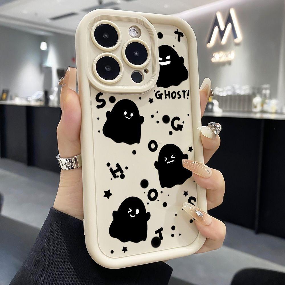 Рождественский призрачный яблочный чехол для мобильного телефона 15promax iPhone14/13 новый женский 12 нишевый xr личность противоударный 8