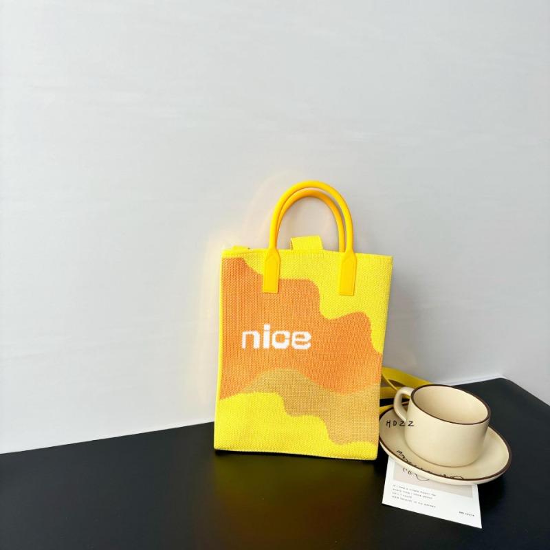 Премиальный стиль, сумка для мобильного телефона большой вместимости, вязаная сумка, нишевая, универсальная, на плечо, мессенджер, мультяшная, модная, дамская сумочка