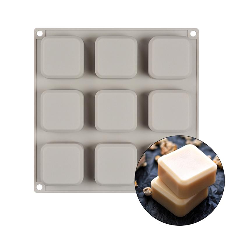 9-ти полостные квадратные силиконовые формы для мыла мыловарение своими руками мыловарение шоколадная форма