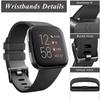 Силиконовый однотонный ремешок для часов с пряжкой для Versa/Versa 2/Versa Lite SE