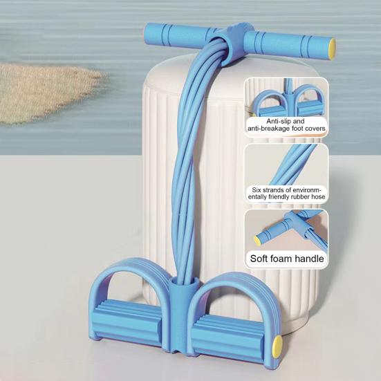 6/8-трубчатая педаль-тяга, эспандер с ручкой, многофункциональный эластичный канат для йоги, подъема корпуса, для мужчин и женщин, натяжитель педали, тренажер, оборудование для тренировок