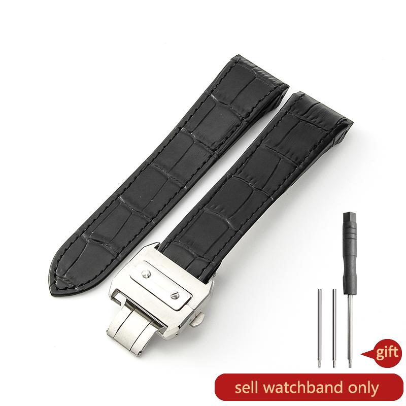 Ремешок для часов из натуральной кожи для Cartier Sandoz Santos 100 Ремешок для часов Мягкий Удобный Ремешок Аксессуары 20 23 мм Браслет