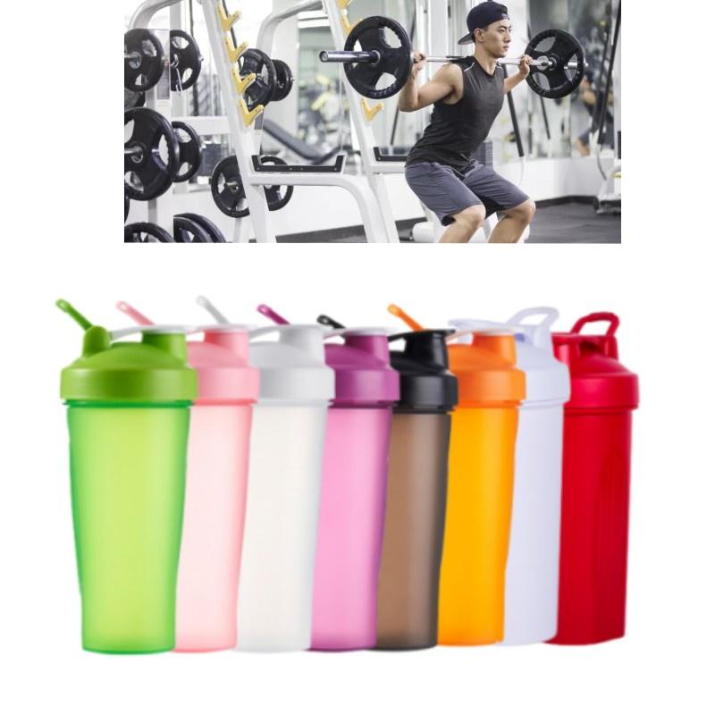 Спортивная шейкер-бутылка из ПП с индивидуальным логотипом, 600 мл, портативная для фитнеса, бутылка для воды