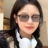 Новые металлические двухлучевые очки для близорукости с анти-синим светом, фотохромные короткие смотровые очки, сверхлегкие очки для близорукости с большой оправой