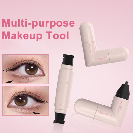 Yousheng 2.1ML Double Head Precision Eyeliner Stamp Long-Lasting Waterproof Smudge-proof Liquid Eyeliner Pen Easy Cats Eye Stencil Makeup Tool