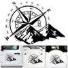Sticker Self-adhesive Decor Decal Compass Pattern Car Door Body Vehicle Styling Decor