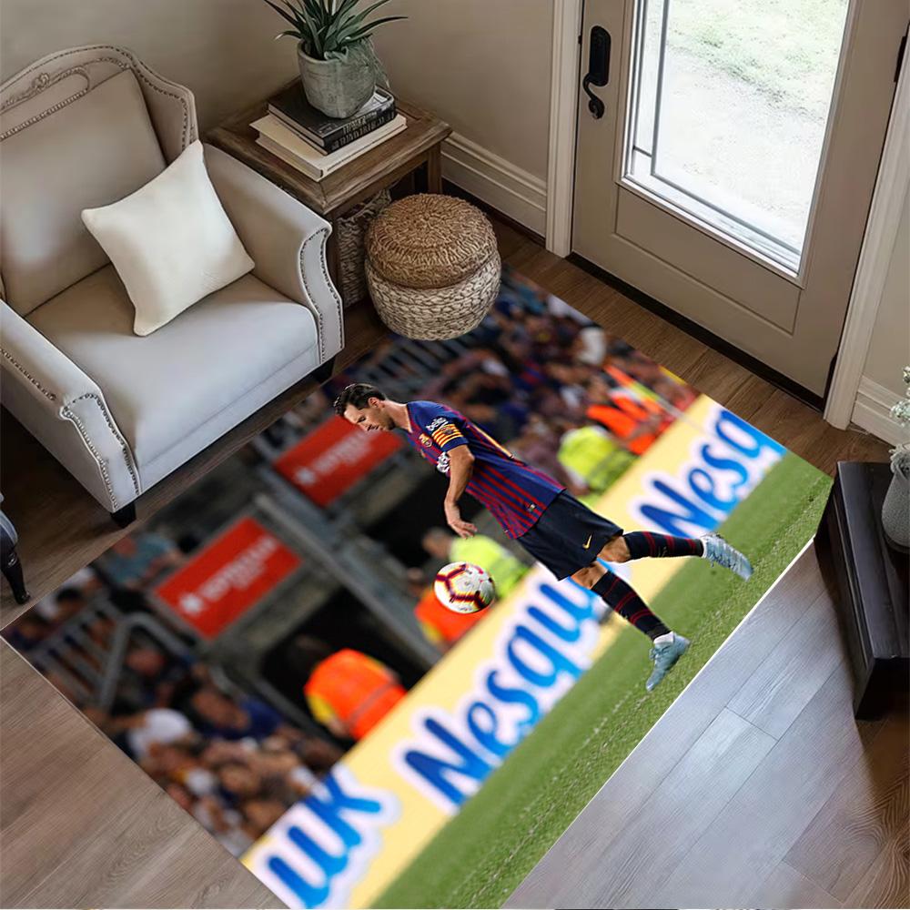 Karim Benzema's Flight Carpet Design for Balcony Hallway Playrooms Entryway Anti-slip Rug Decorate Offices Best for Christmas