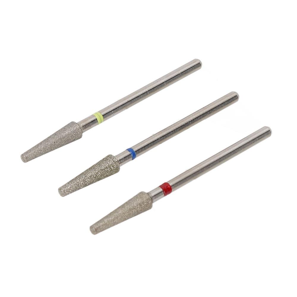 3pcs Replaceable Head Nail Grinding Head Front Replaceable Cuticle Drill Bit Nail Polishing