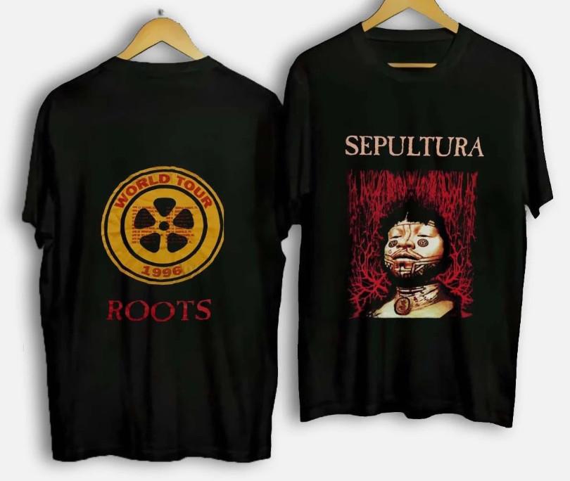 Vintage Sepultura Band Roots Heavy Cotton Black Full Size Unisex Shirt