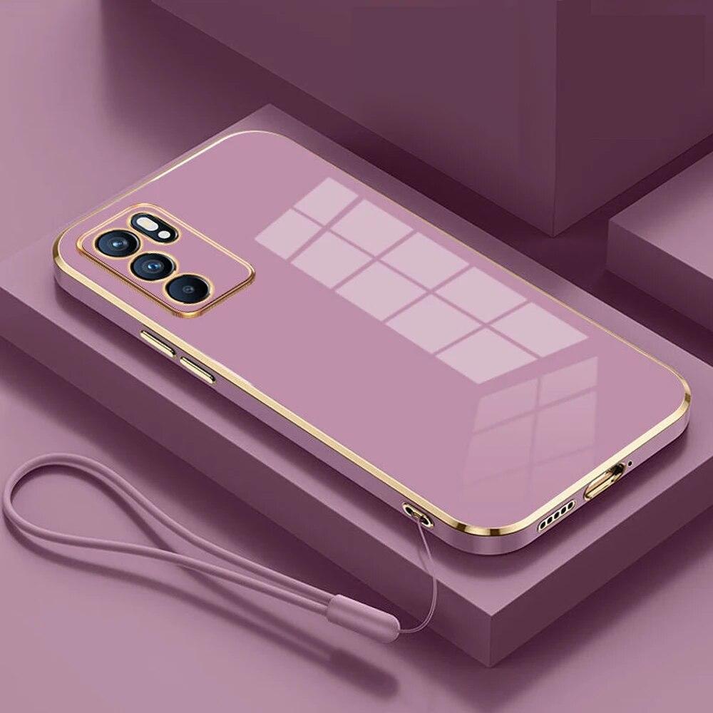 Чехол для Oppo Reno6 5G OPPO Reno 6 Z, чехол для телефона CPH2237, чехол oppo reno6Z Reno 6z 4G, роскошный противоударный чехол с квадратным покрытием