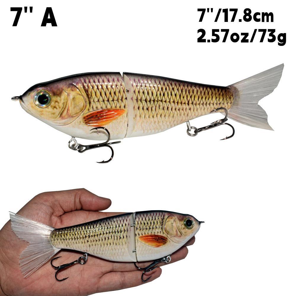Рыболовные приманки, 2 шарнирные приманки для плавания, воблер, Реалистичная рыба, жесткая приманка, рыболовный крючок, приманки для форели, окуня, окуня, мускуса, 4 дюйма, 7,8 дюйма