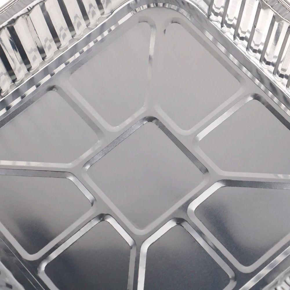30Pcs Reusable Aluminum Foil Box Non-stick Square Baking Pan Recyclable Foil Pans  Roasting