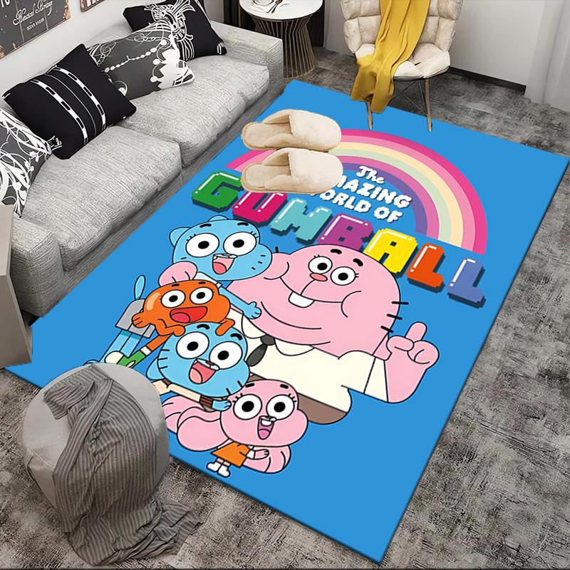 Gum-ball's Amazing World Area Rug Suitable for Indoor And Outdoor,Carpets for Kitchens, Homes, Offices, Living Rooms,Home Decor,Christmas Gift