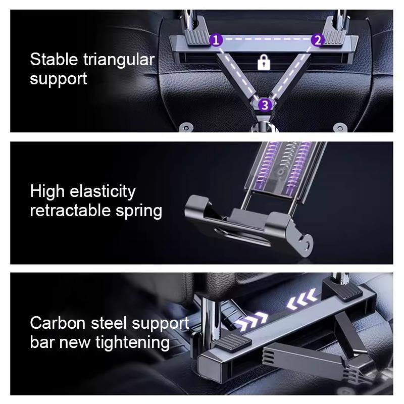 Телескопическая автомобильная задняя подушка, держатель для телефона, планшет, автомобильная подставка, сиденье, задний подголовник, монтажный кронштейн для телефона, планшета, 4-11 дюймов