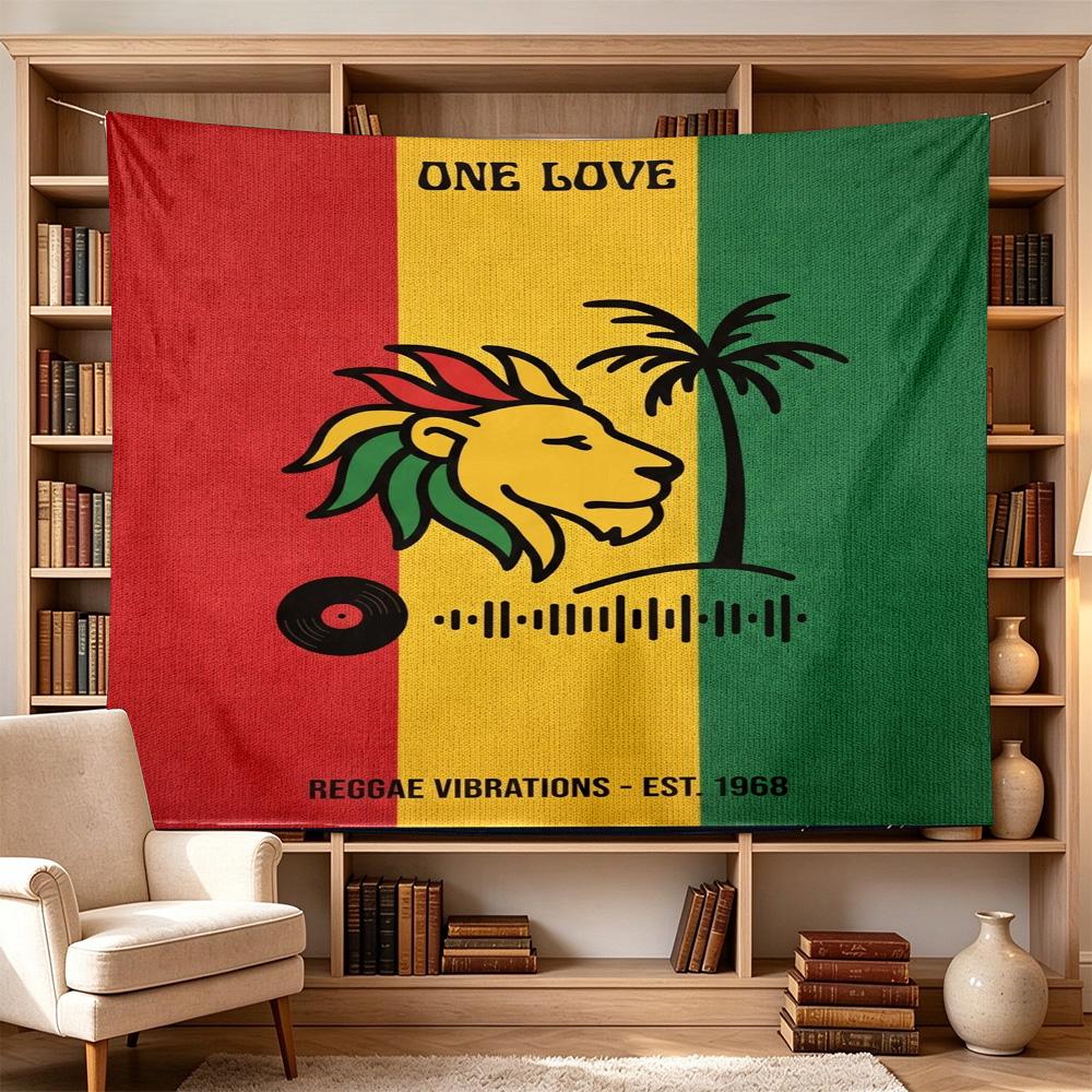 Bob Marley Reggae Good Bad Beautiful Clear Pattern Tapestry, Wall Decor for Apartment, Studio and Photoshoot Backdrop