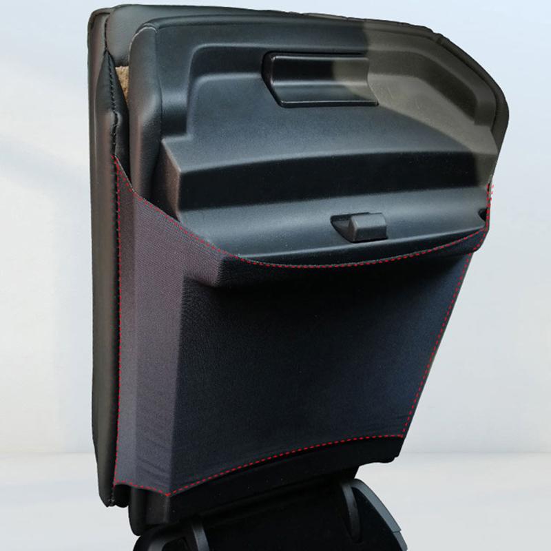 Memory Cotton Car Armrest Box Cover For Tesla Model 3/Y - Artificial Leather Auto Armrest Cover Trim Center Console