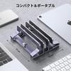 UGREEN Laptop Stand, Vertical, Holds 3 Laptops, Adjustable Width, Aluminum Alloy
