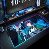 Miyabi Hoshimi Коврик для мыши RGB Игровой коврик для мыши Большой светодиодный коврик Настольный коврик для ПК Светящийся коврик для мыши Большие коврики для клавиатуры Настольный ковер С