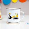 Cartoon Excavator 1-8 Year Boys Birthday Enamel Cola Mugs Kids Baby Breakfast Dessert Milk Cocoa Cups Classmate Birthday Gifts