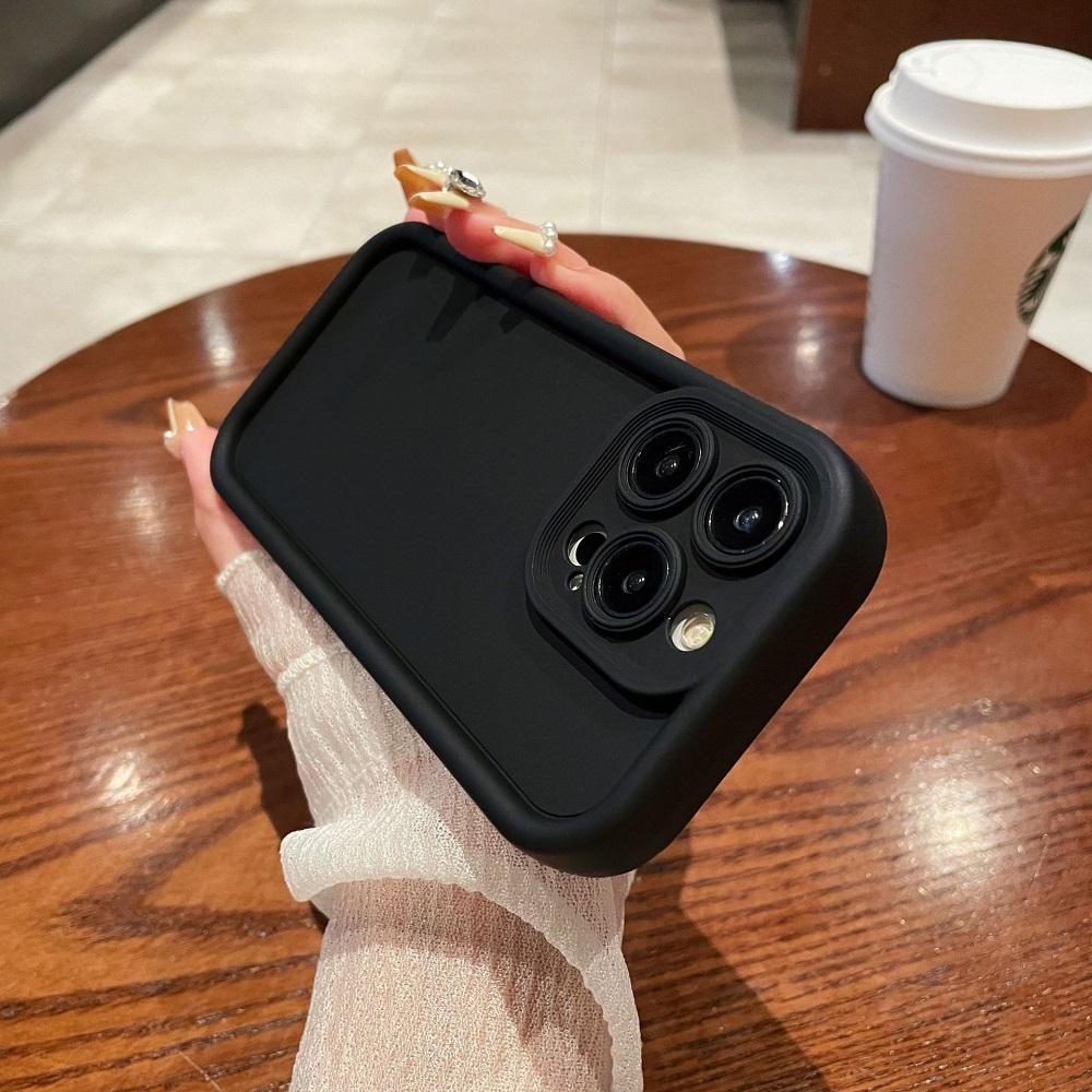 Мягкий Однотонный Противоударный Чехол для Телефона Для iPhone 16 15 14 13 12 11 Pro Max XS X XR 8 7 Plus SE Однотонный Силиконовый Бампер