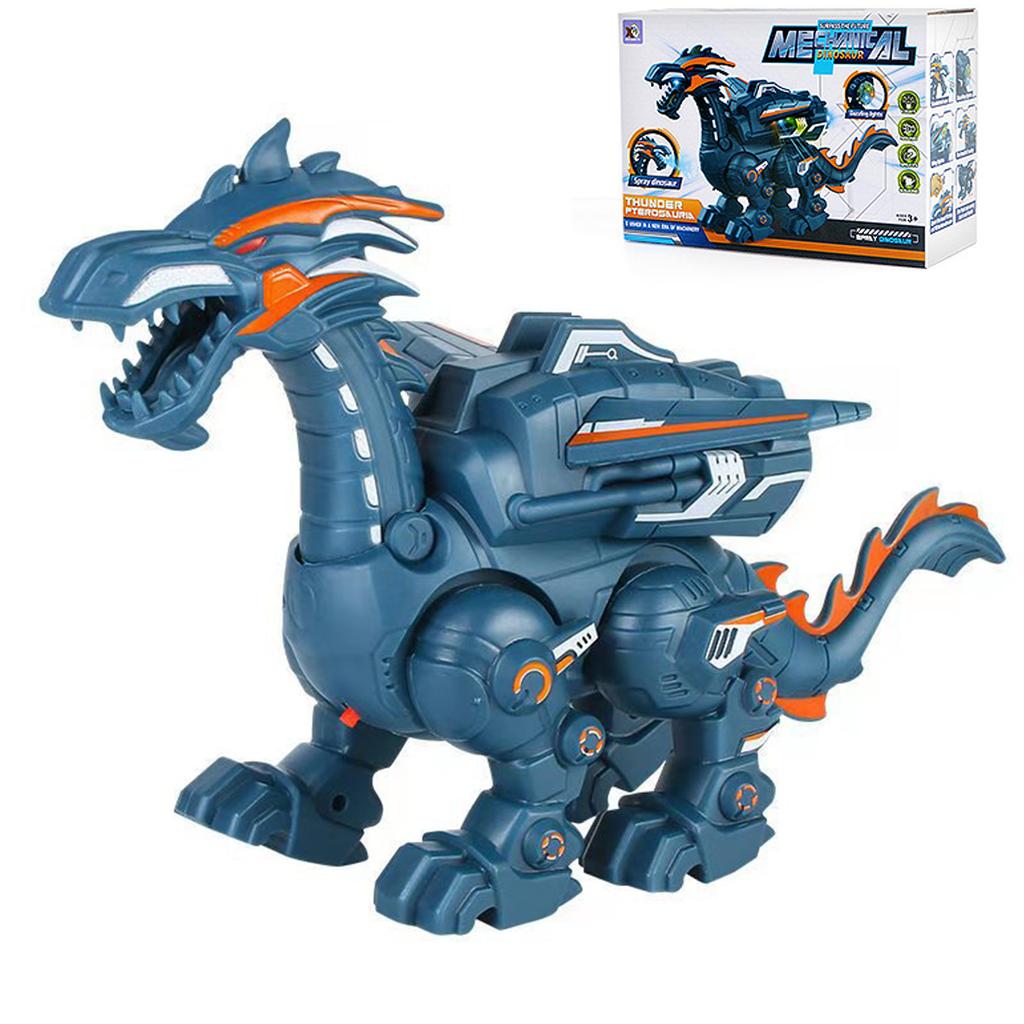 Mechanical Simulation Dinosaur Toy Multi Functional Sound and Light Walking Spray Dinosaur Toys