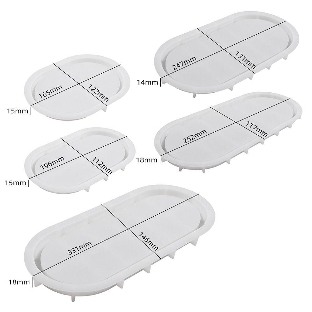 Овальная форма для подноса, силиконовая кристаллическая эпоксидная форма для хранения ручной работы, украшение для дома