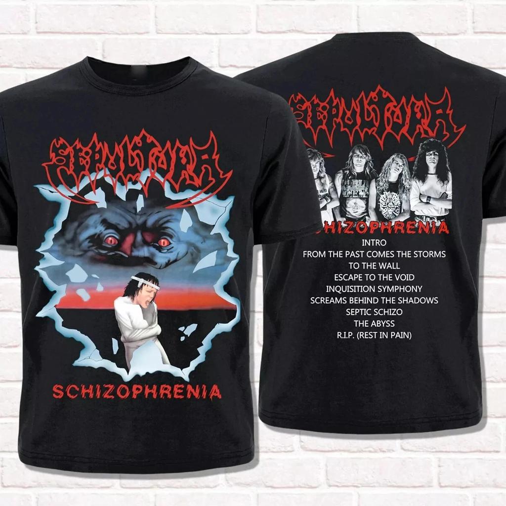 Футболка Sepultura, Schizophrenia 1987 Thrash Metal, Death Metal, Groove Metal