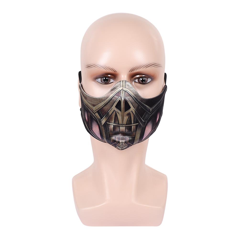 Fancy Dress MK2 Scorpion Mask Cosplay For Men Headwear Movie Mortal Kombat 2 Man Costume Accessories Halloween Male Prop