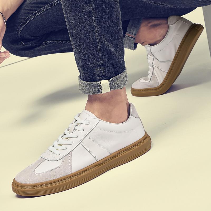 Мужская повседневная обувь из натуральной кожи, деловая офисная обувь на шнуровке, белая, черная мужская обувь, модные кроссовки