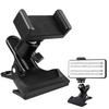 EsiFare Smartphone Holder, Clip-on Phone Holder, Smartphone Stand, Clip-on Mount with 1/4" Screw, Multi-Angle Adjustment, Live Broadcast Bracket Stand
