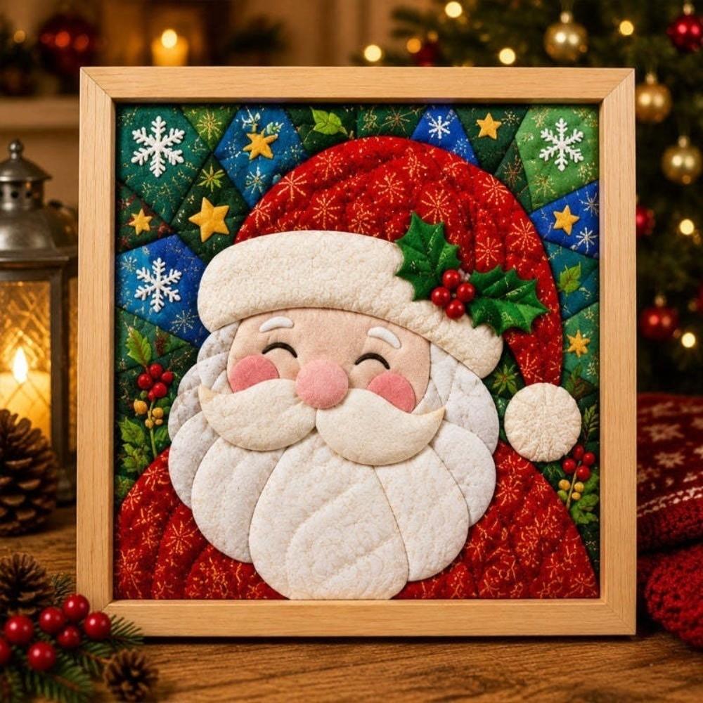 Educational 3D Fabric Embroidery DIY Set Christmas Fabric Art Picture Christmas Party Decor