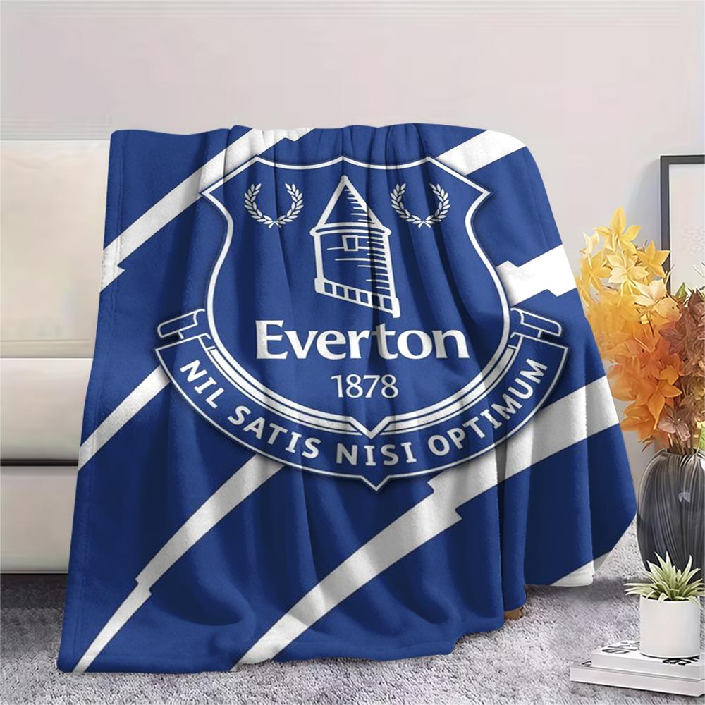 1pc Everton FC Print Flannel Blanket, High quality Comfortable for All Seasons, Home Decor, Warmth and Comfort, Perfect for Christmas Gifts40