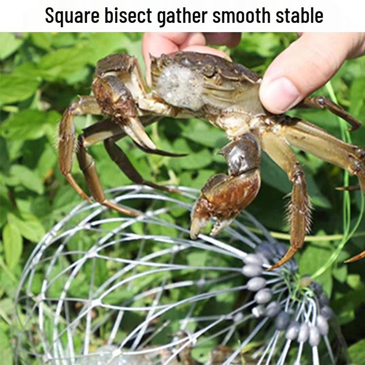 Foldable Thickened & Weighted Round Crab Net Trap for Sea Fishing