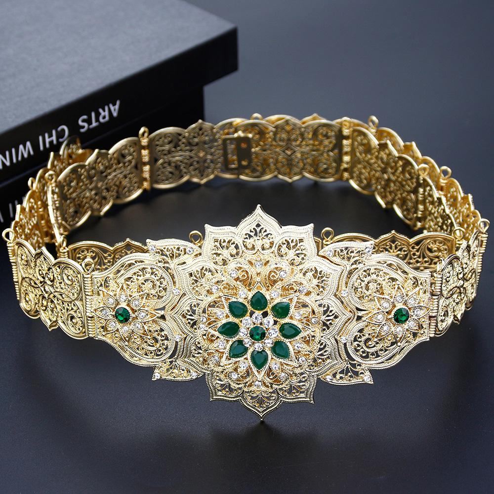 Металлический женский пояс золотого цвета, свадебная поясная цепочка с регулируемой длиной