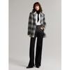 ELLE Women's Lamb Wool Blend Plaid Blazer