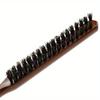 Natural Bristle Hair Fluffy Comb Wood Handle Hair Brush Anti-static Barber Hair Comb Scalp Massage Hairdresser Styling Tool