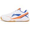 Li Ning Rubber Non-Slip Wear-Resistant Mid-Top Badminton Shoes Unisex Shoes Orange Blue AYTT039-3