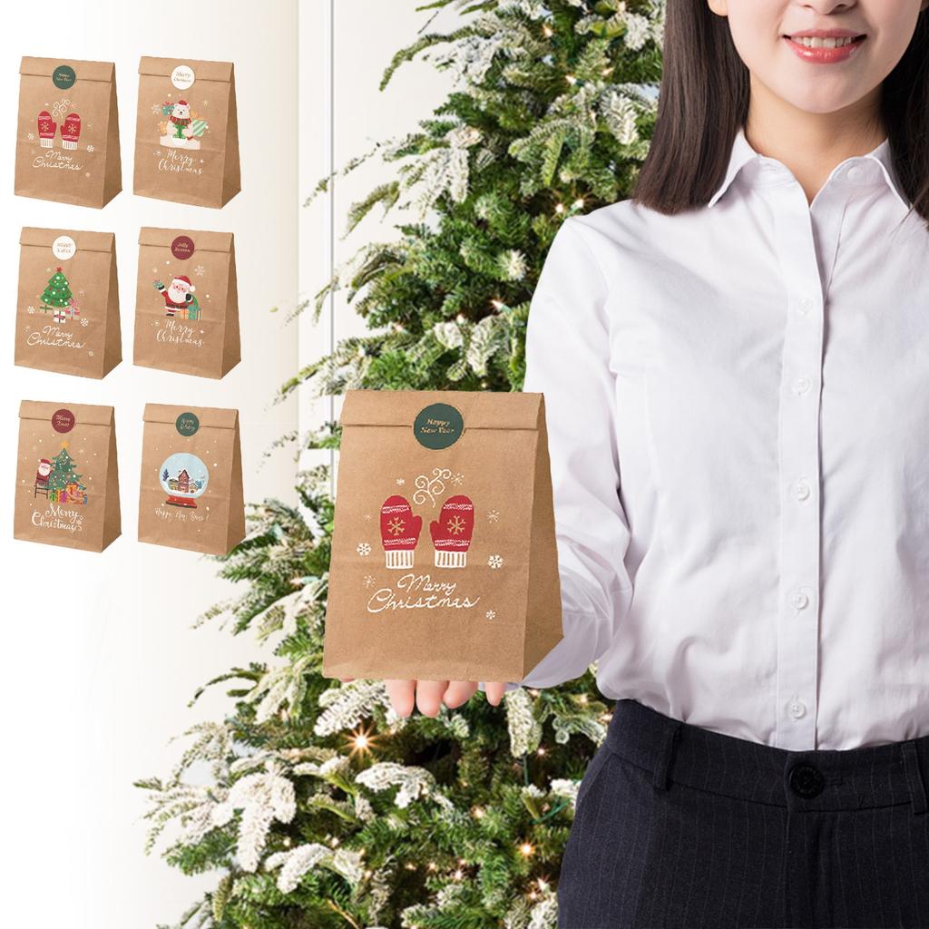 Christmas Gift Bag Gift Packaging Bag Claus Flat Paper Bag Christmas Eve Packaging Bag