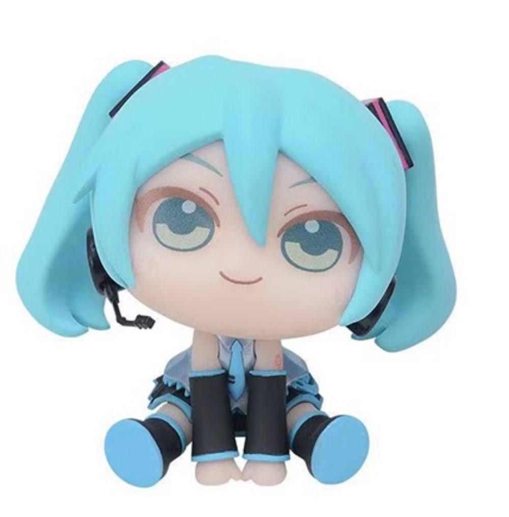 Кавайная Хацунэ Мику VOCALOID Фуфу Чиби Фигурка Мультяшная Кукла Настольное Украшение Фигурки Действия ПВХ Модели Аниме Коллекционные Предметы