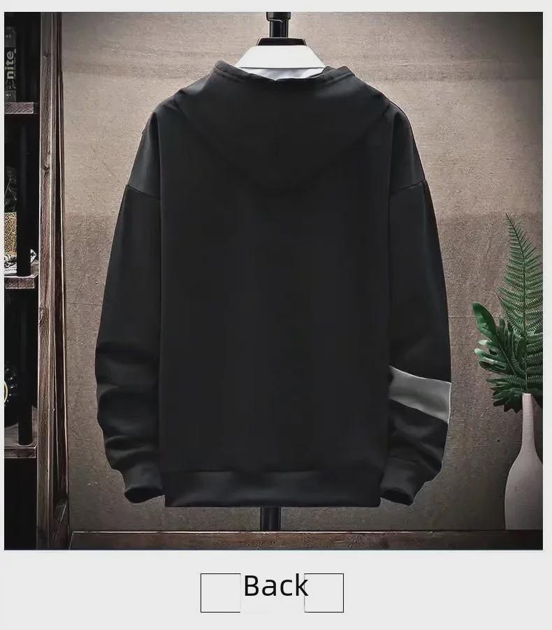 Мужской модный повседневный комплект из куртки с капюшоном и брюк - стильная спортивная одежда для подростков на весну/лето