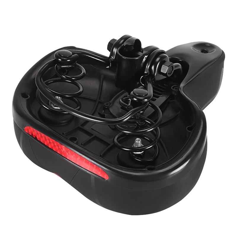 Велосипедное сиденье, велосипедное седло с задним фонарем, горная подушка, расширенное мягкое седло для велосипеда, удобное сиденье, аксессуары для велосипеда