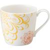 NARUMI Day+ Mug, 340cc, Yellow and White, Floral Print, Cute, Large, Microwave, Oven, and Dishwasher Safe, Gift Boxed, 41282-2889