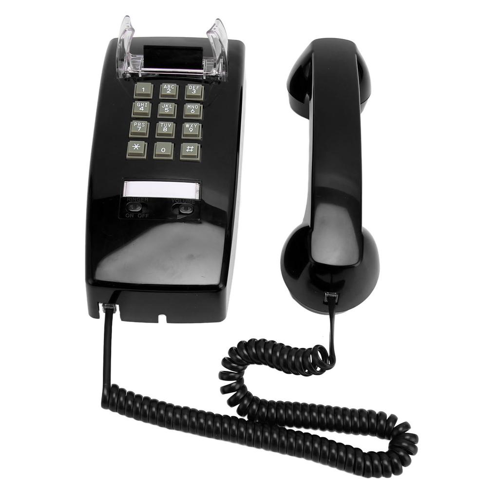 Retro Wall Mounted Telephone Classic Waterproof Corded Phone with Volume Control for Home Office Liv