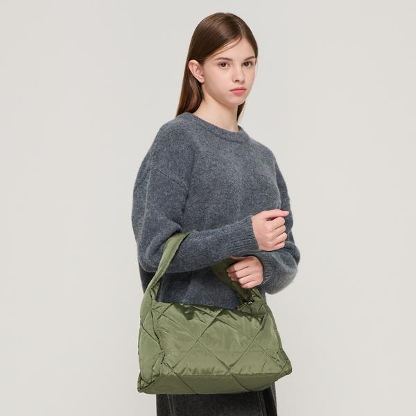 Qualate Square Tote Shoulder Bag (Khaki), RD23D16KHF0-7000026016