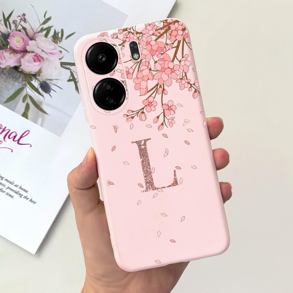 Новый чехол для Redmi 13C 4G, модный дизайн, буква, цветок, роскошная корона, мягкая силиконовая задняя крышка, для телефона Xiaomi Redmi13C 13 C