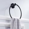 Новый латунный держатель для полотенец аксессуары для ванной комнаты настенные круглые кольца для полотенец вешалка для полотенец кухонное хранение черный бронзовый процесс