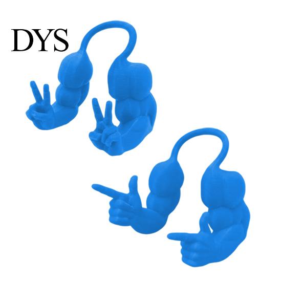 Humorous Pet Accessories 2Pcs Funny Cat Muscle Arms, Hilarious Cosplay 3D Printed Comfortable Costume Peace Gesture Lightweight Shoulder Attachment