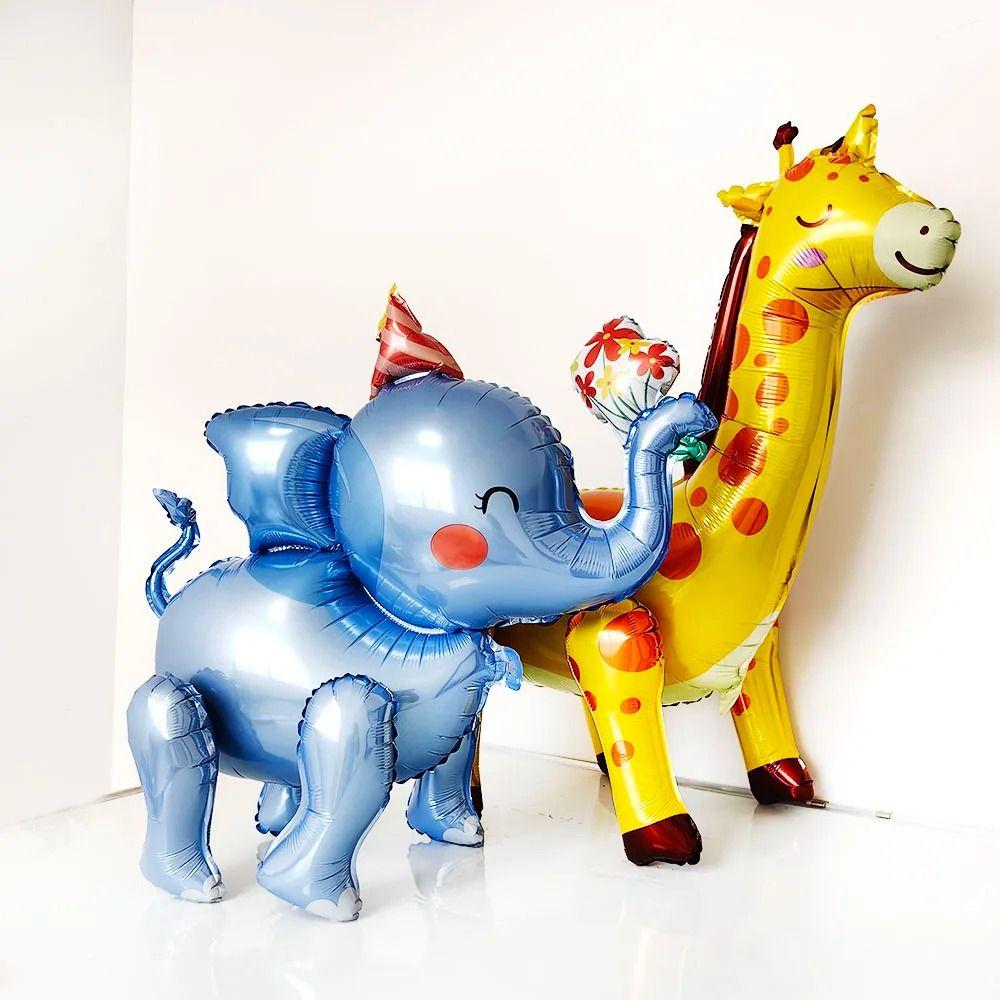 4D Прогулочный Фольгированный Шар Джунгли День Рождения Животное Тематическая Вечеринка Дети Гигантские Воздушные Шары