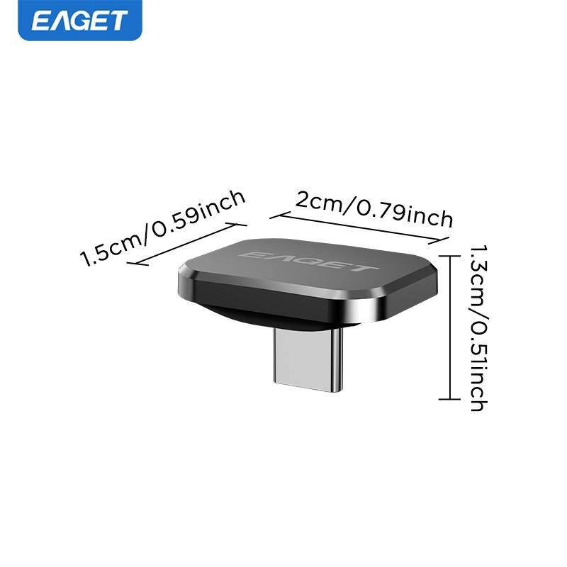 Компактный мини-автомобильный USB-флеш-накопитель Type-C - USB Type-C с опциями 8/16/32/64 ГБ Поддержка музыки без потерь для 99% устройств