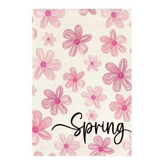 Spring Summer Floral Garden Flag 12x18 Inch Vertical Double Sided Colorful Flowers Welcome Yard Decor Farmhouse Outdoor Burlap Flag